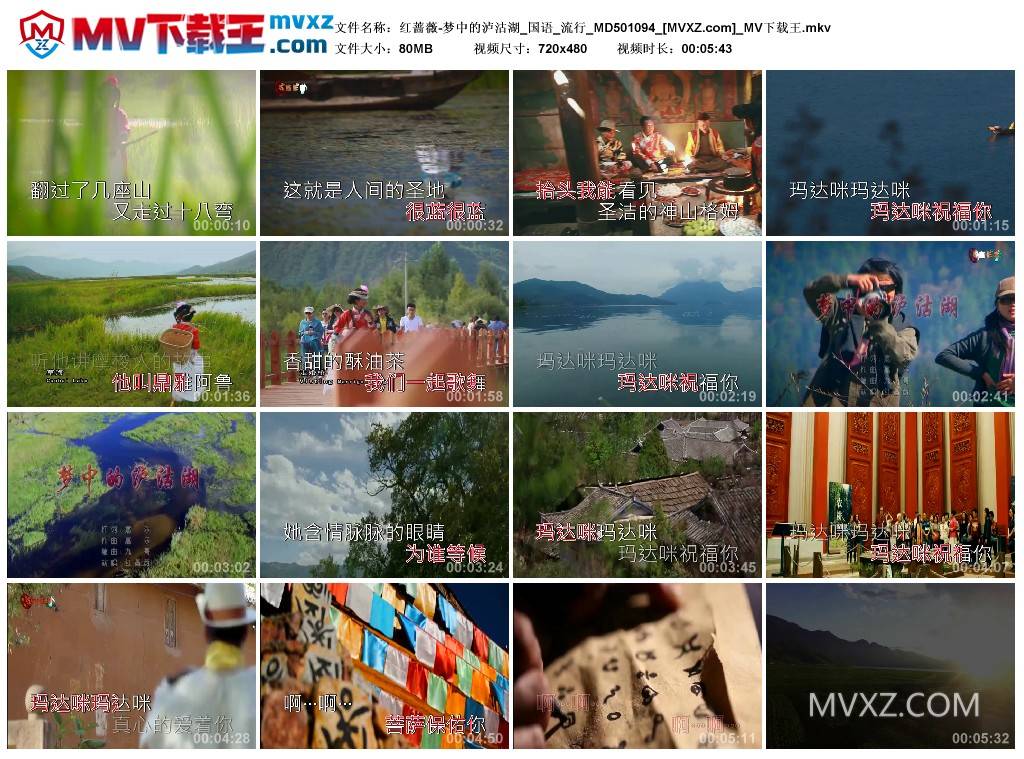 红蔷薇-梦中的泸沽湖_国语_流行_MD501094